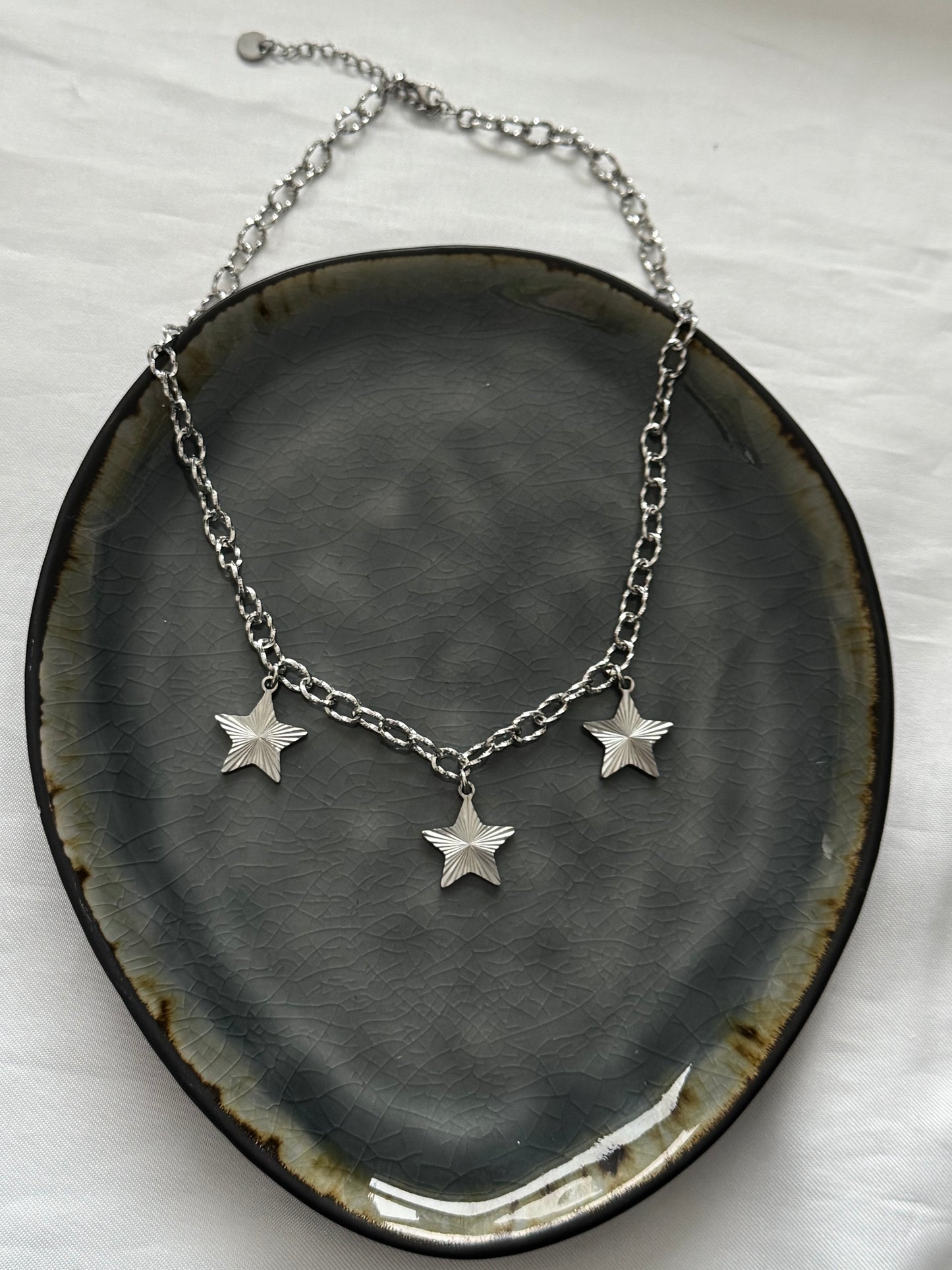 ‘SHIMMER STARS’ ketting - zilver