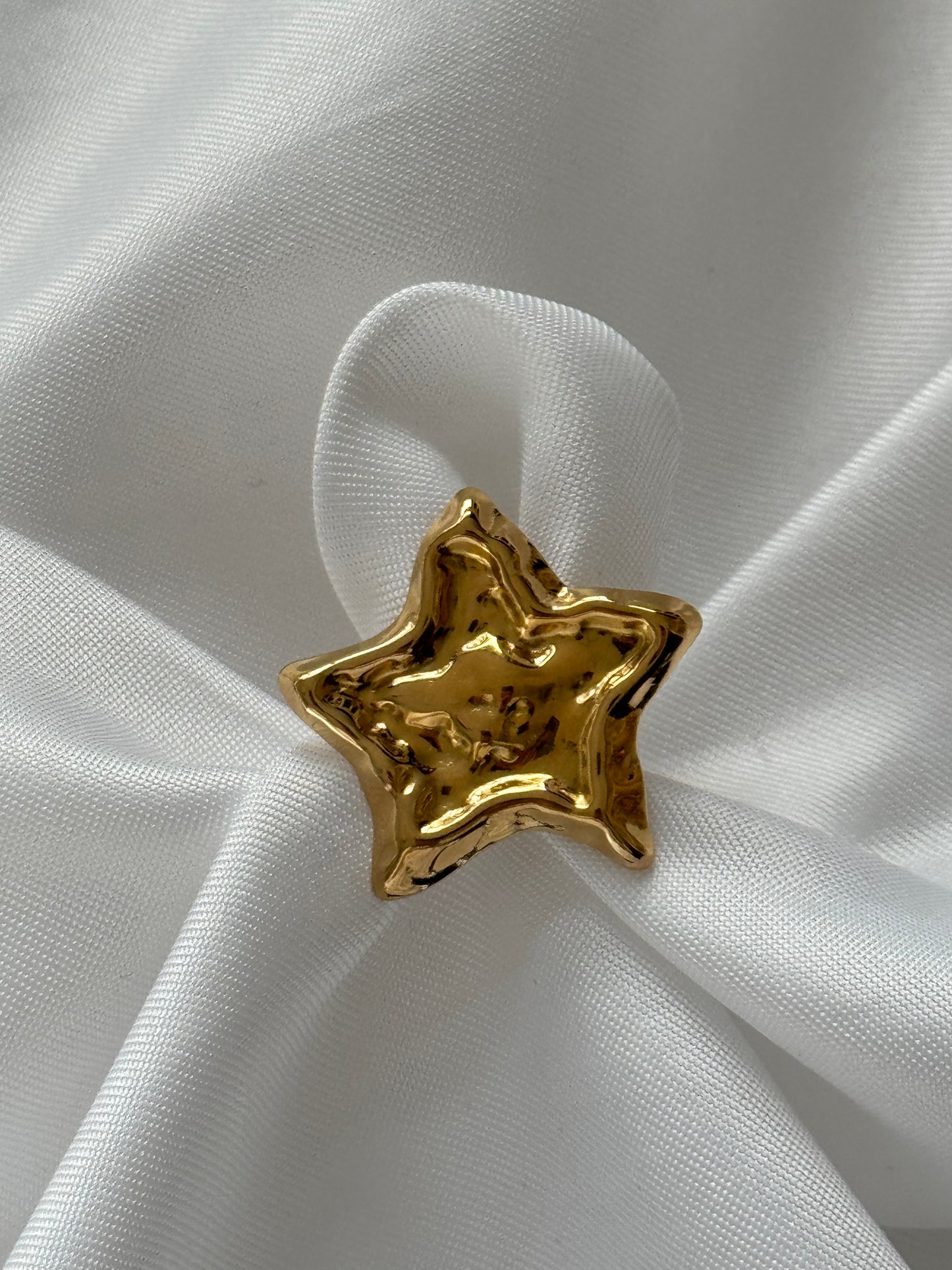 ‘CHUNKY STAR’ ring - goud/zilver