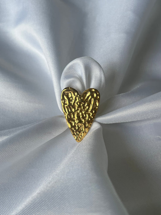 ‘BIG HEART’ ring - goud